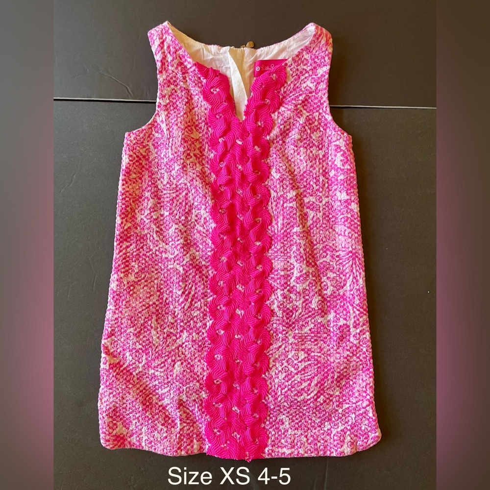 Lilly Pulitzer appliqué size 2 See Ya Later girls shift dress